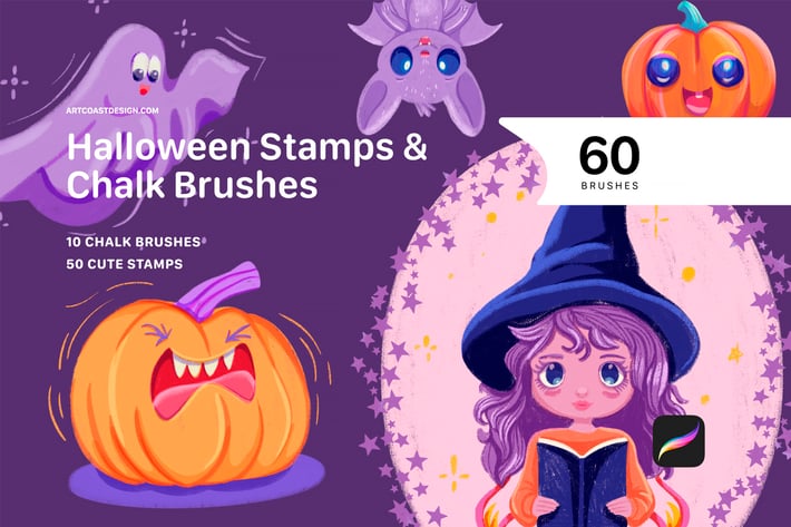 Halloween Stamps & Chalk Brushes