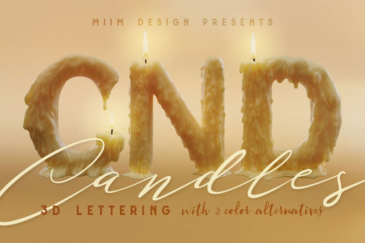 Candle Light – 3D Lettering