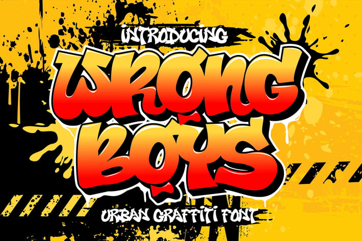 Wrong Boys - Urban Graffiti Font