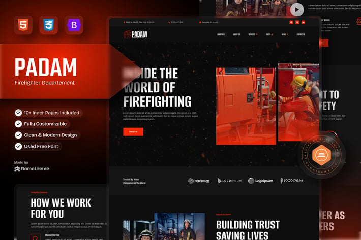 Padam - Firefighter Departement HTML Template