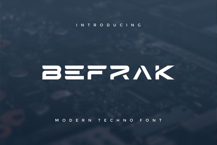 Befrak - Modern Techno Font