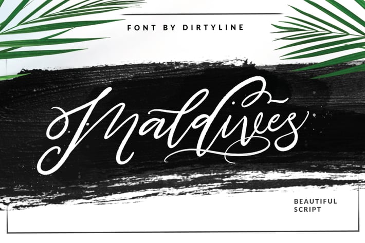 Maldives  Brush Script Signature