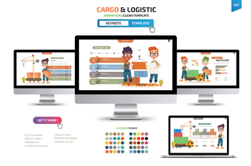 Cargo & Logistic Keynote Presentation Templates