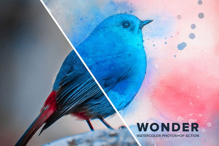 Wonder Watercolor Photoshop Action