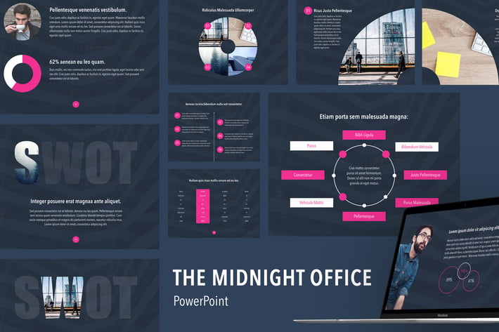 Midnight Office PowerPoint Template