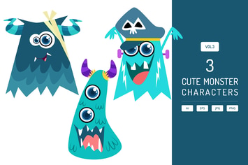 Cute Monster Characters Vol.3