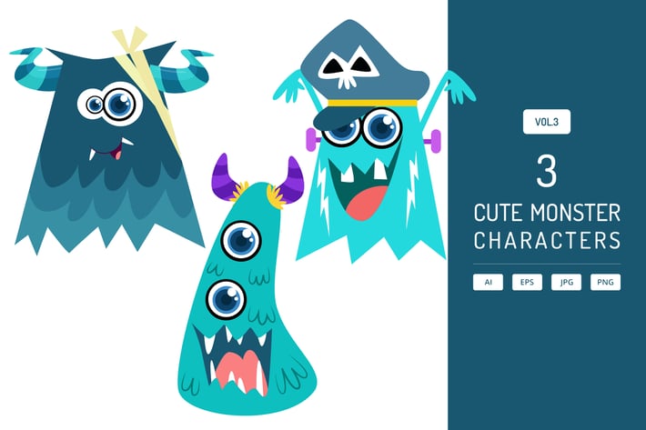 Cute Monster Characters Vol.3