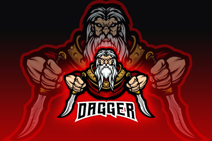 Dagger Man Esport Logo Design