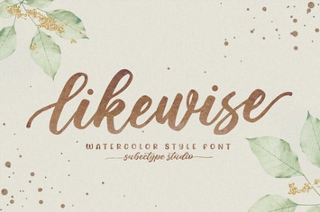 Likewise - Watercolor font