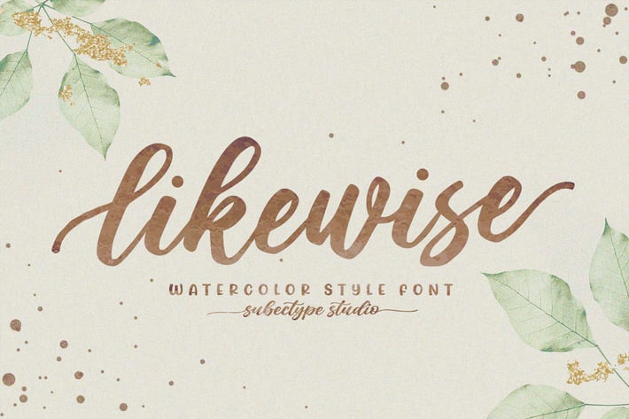 Likewise - Watercolor font