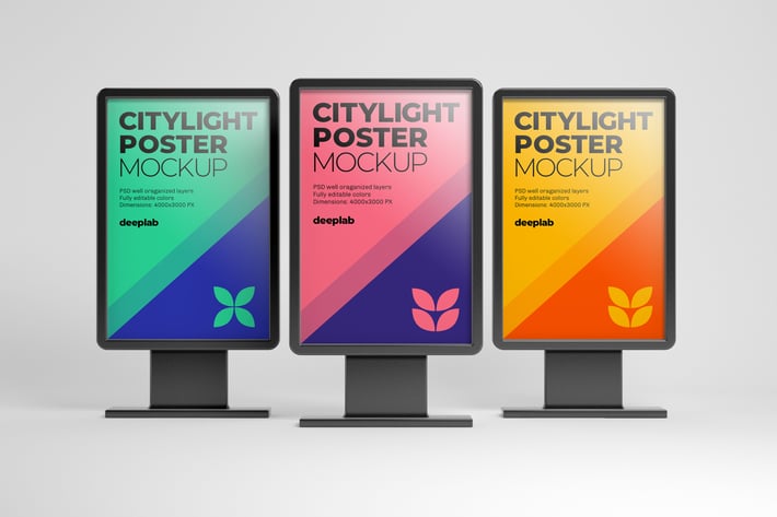 Citylight Digital Poster Mockup