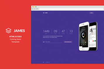 James - Material Design Coming Soon Template