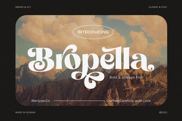 Bropella - Swash Display Font