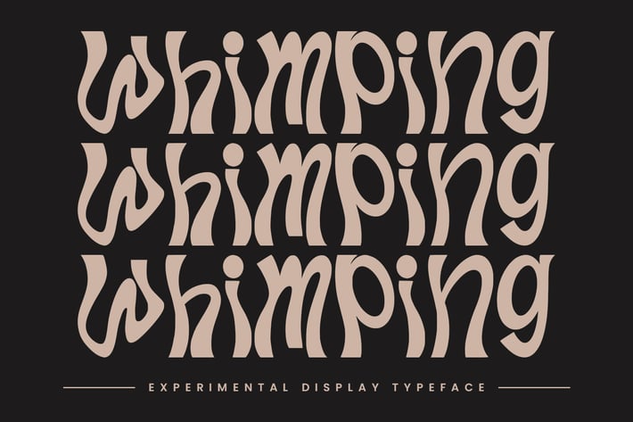 Whimping Experimental Display Typeface