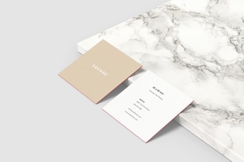 Square Business Card Mockup