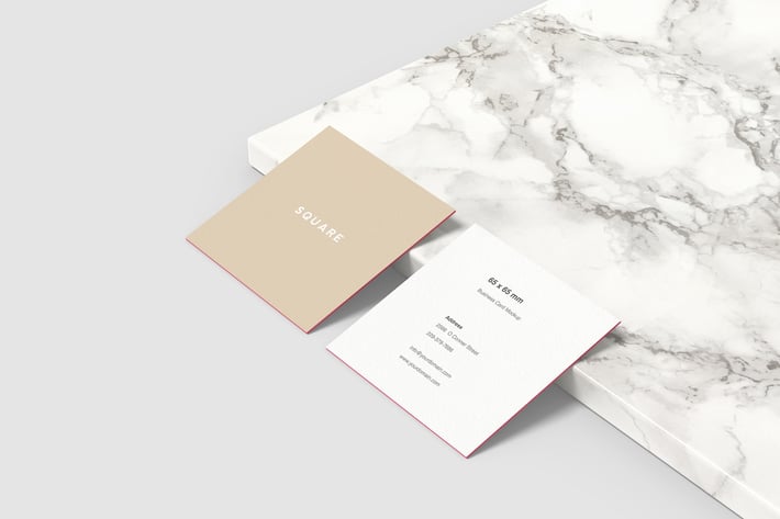 Square Business Card Mockup