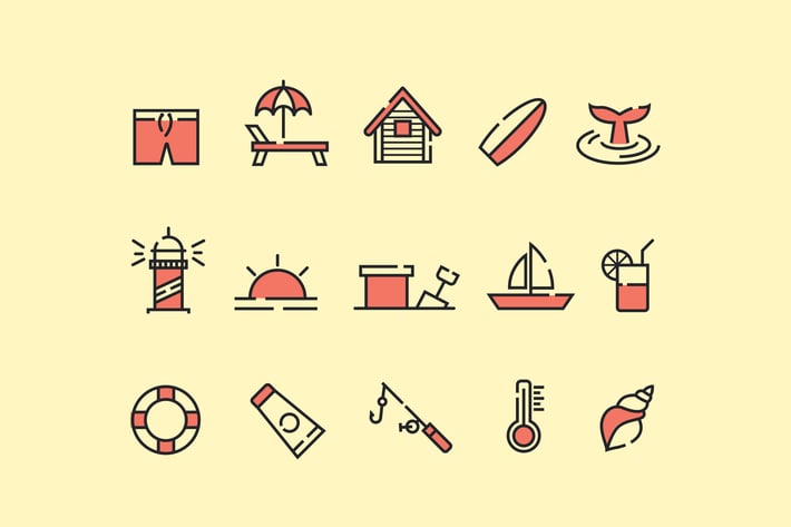 15 Beach Icons