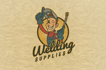 Retro Vintage Cartoon Welder Mascot- Welding Logo