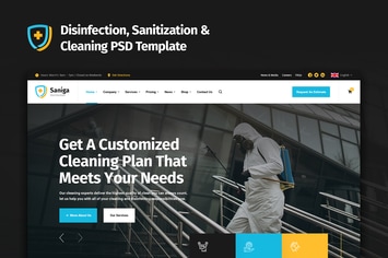 Saniga - Disinfection & Sanitizing PSD Template