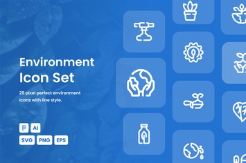 Environment Dashed Line Icon Set