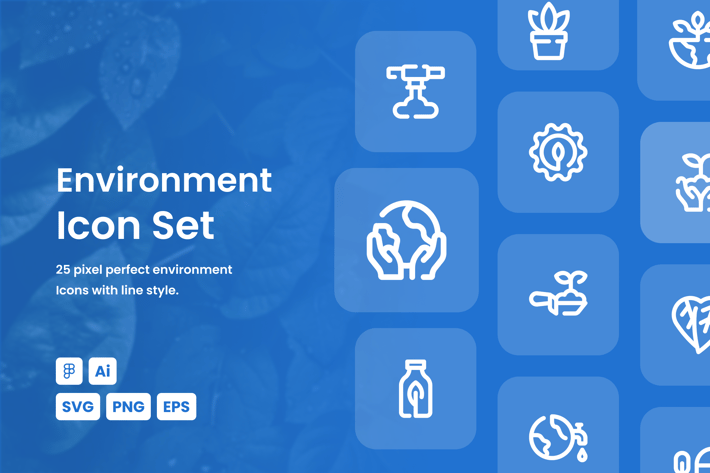 Environment Dashed Line Icon Set