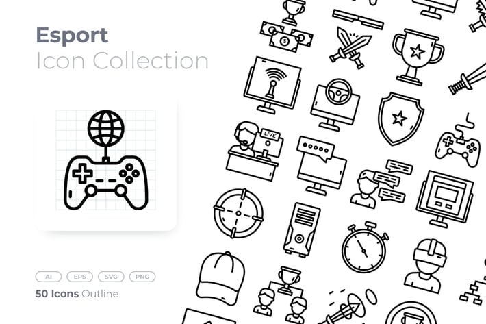 Esport Outline Icon