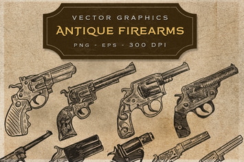 ANTIQUE FIREARMS - VIntage Graphics