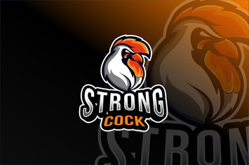 Strong Cock Esport Logo Template