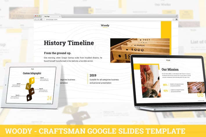 Woody - Craftsman Google Slides Template