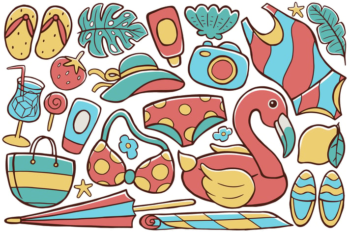 Summer Doodle Vector #02
