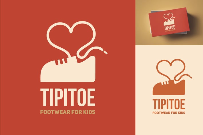 Tipitoe Kids Footwear Logo Template