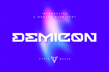 Demicon - Techno Futuristic Expanded Bold Sans