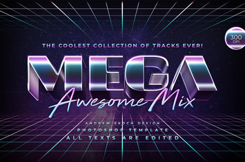 Mega - 80s Retro Text Effect