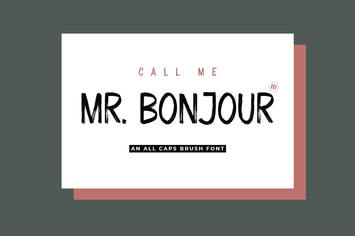 Mr. Bonjour - A Stylish Brush Font