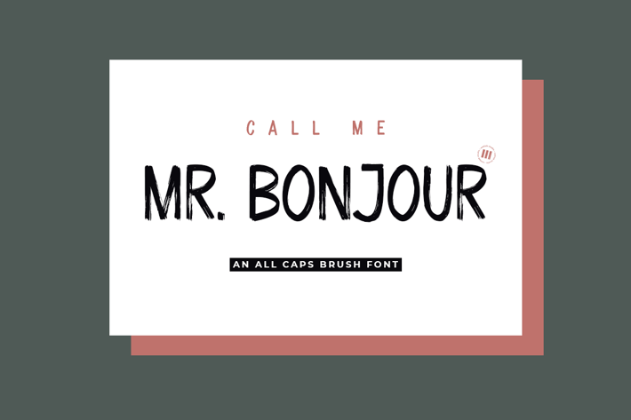 Mr. Bonjour - A Stylish Brush Font