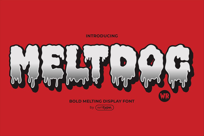 Meltdog - Melted Display Font
