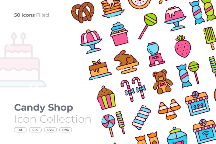 Candy Shop Filled Icon