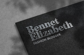 Luxury Silver Logo Mockup on Black Paper Texture