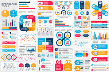 Collection Infographic Elements Template Graphics