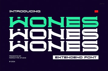 Wones Modern Technology Futuristic Sans Serif Font
