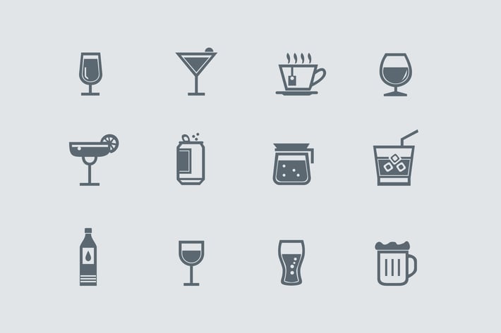 12 Drink and Beverage Icons