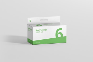 Package Box Mockup - Long Rectangle with Hanger