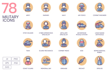 78 Military Icons