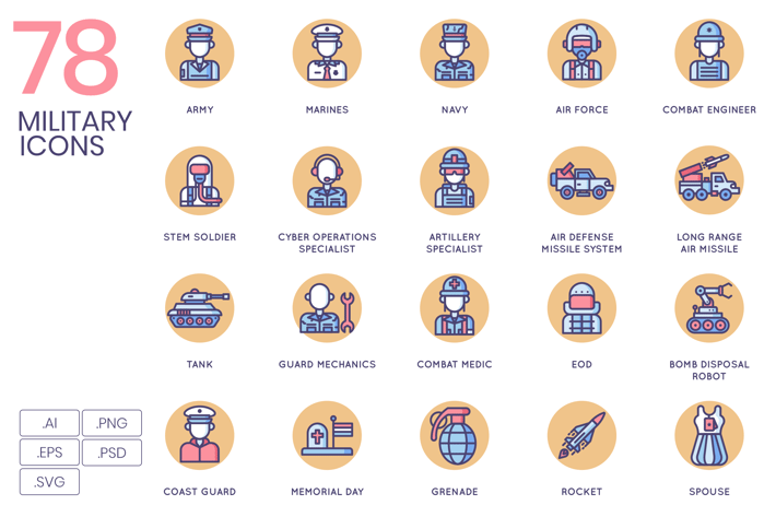 78 Military Icons