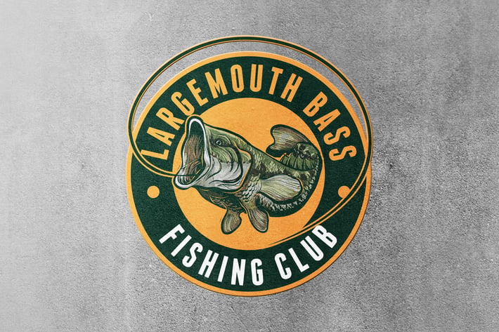 Largemouth Bass Fishing Logo