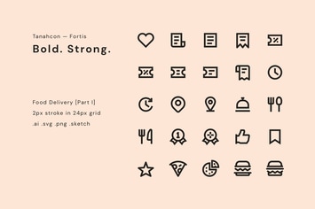 Food Delivery Icon Set