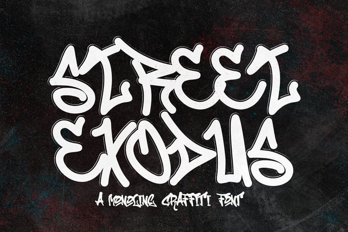 Street Of Exodus - Monoline Graffiti Typeface