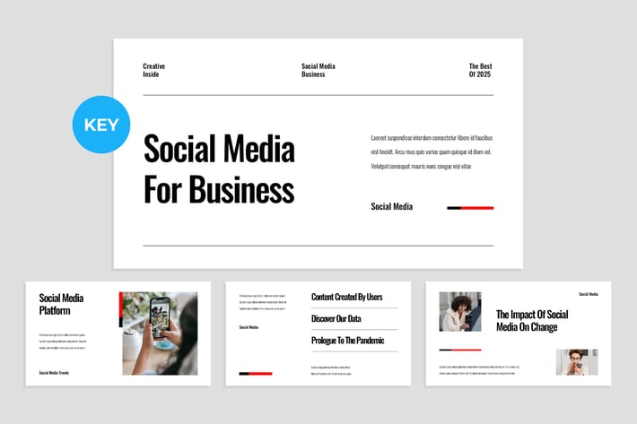 White Red Social Media Business Presentation