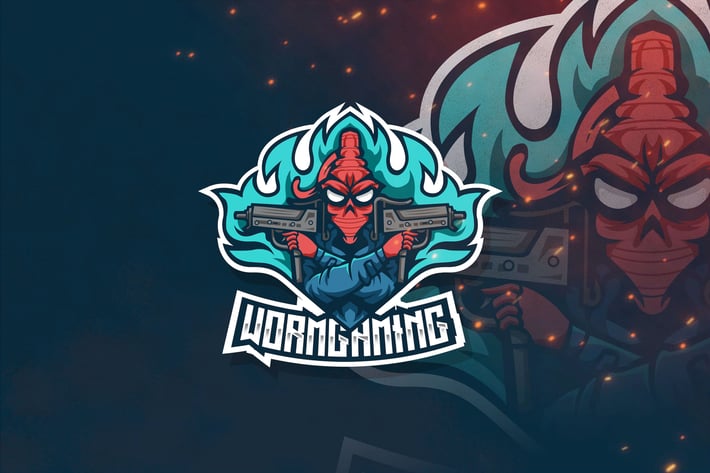 Worm Gaming Esport Logo Template