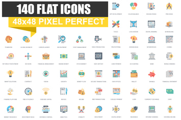 Set of Flat icons